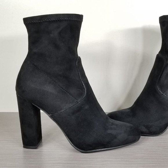 Steve Madden Edit Bootie, Black Textile, Womens Size 7.5 M - Picture 7 of 10